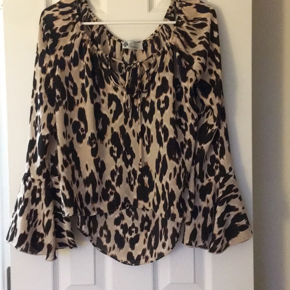Leopard Off the Shoulder Top